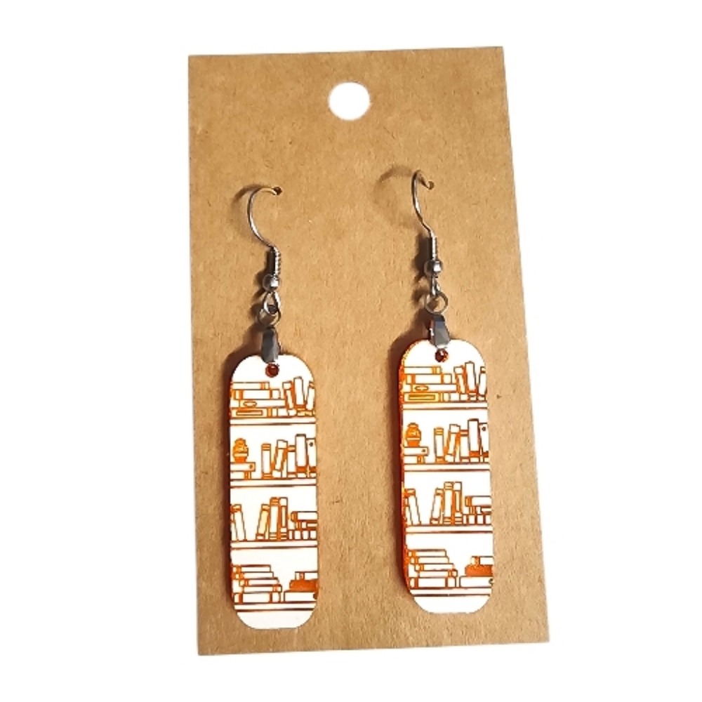 Book Nook Acrylic Drop Earrings